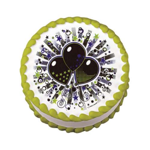 Balloon Blaste Edible Icing Image - Click Image to Close